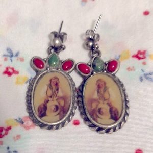 Vintage look Cowgirl earrings